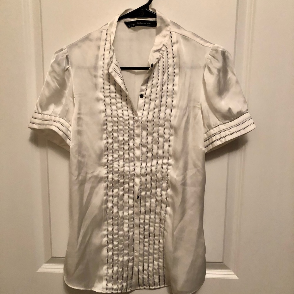 White silk blouse